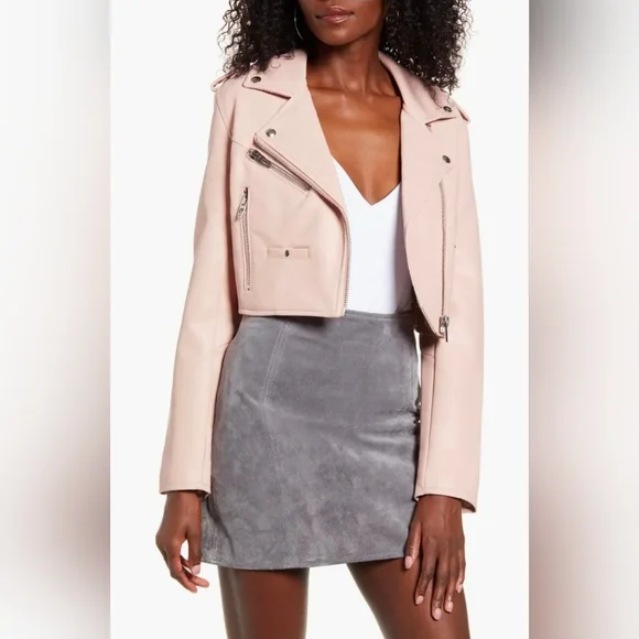 Women's Blank NYC Pink Moto Jacket - Picture 5 of 14